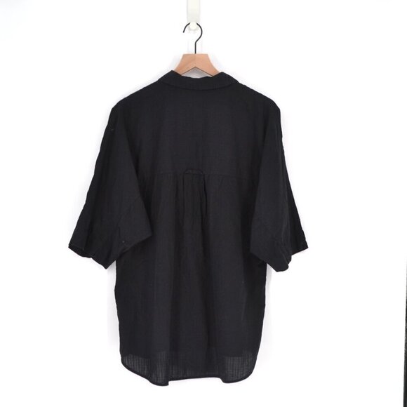 Everlane The Cotton Tourist Shirt Button Down Kimono Sleeve Hi Lo Hem Black S - Picture 3 of 5
